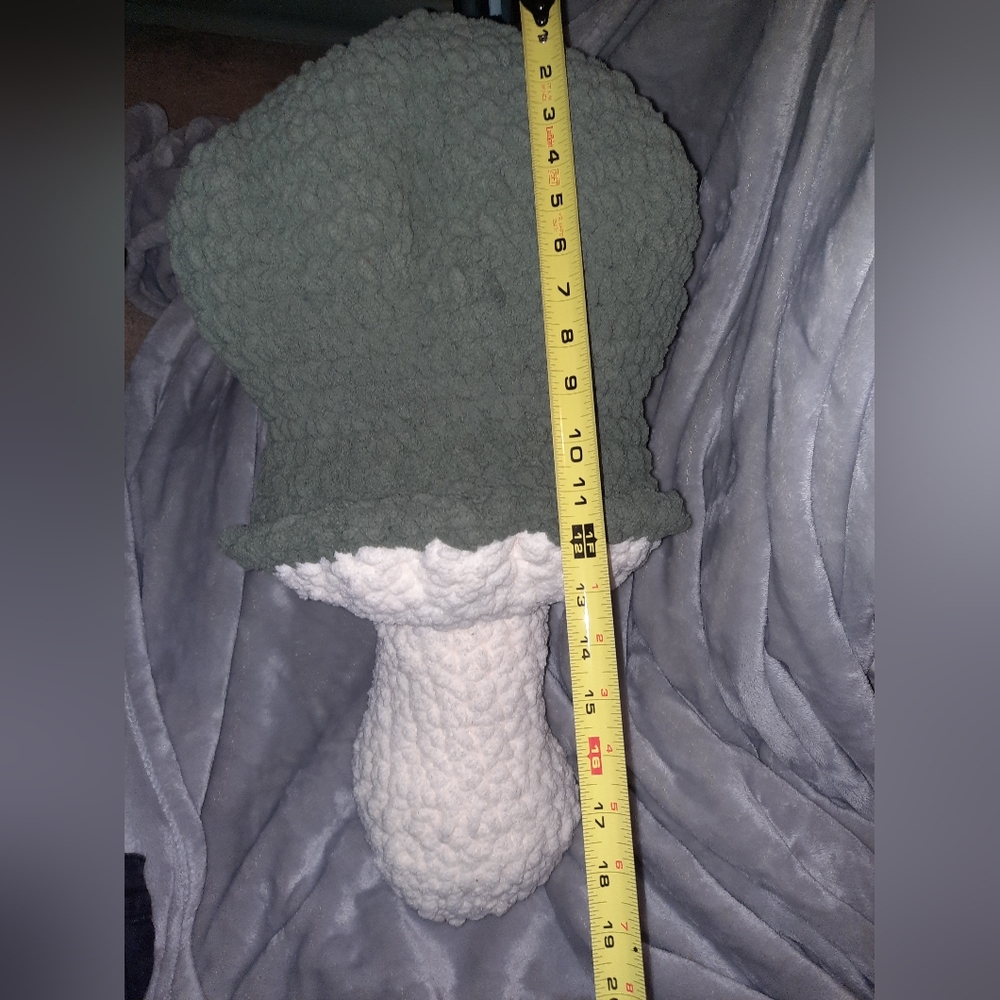 Large crocheted mushroom